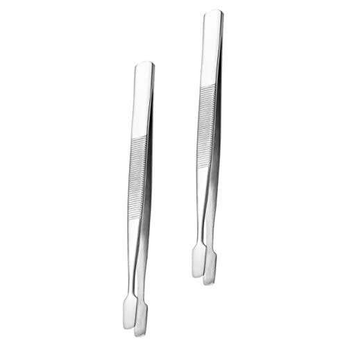 DECOMELODY 2 Stück Teiliges Edelstahl Pinzetten Anti rutsch Präzisionswerkzeug für Briefmarken Handliches Langlebiges Design für Vielseitigen Einsatz und Einfache Handhabung von DECOMELODY