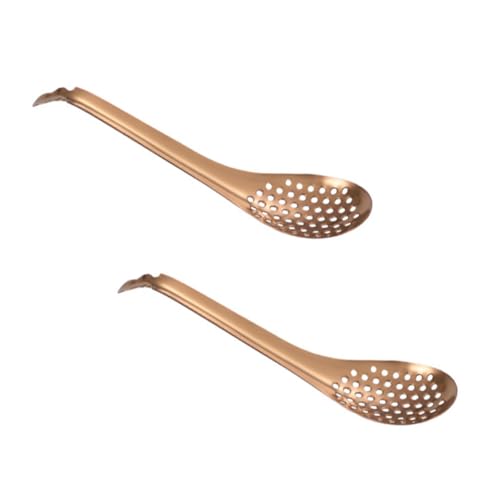 DECOMELODY 2 Stück Teiliges Edelstahl Sieblöffel Rostfrei mit Feiner Maschenstruktur zum Schnellen Abtropfen Leichte Kompakte Küchenhelfer für Vielseitiges Kochen und Servieren in Haushalt von DECOMELODY