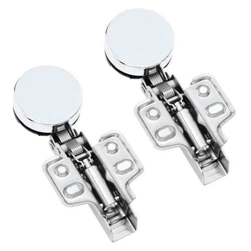 DECOMELODY 2 Stück Teiliges Hydraulisches Glasscharnier für Küchenschränke Verdeckt Teilweise Überlappend Einstellbar Geräuschdämpfend Langlebig für Weinschränke und Glastüren von DECOMELODY