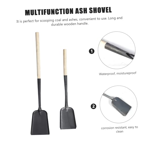 DECOMELODY 2 Stück Teiliges Kohleschaufel Langem Griff Wasserfeste Ascheschaufel für Küche Kamin und Grill Praktische Reinigungsschaufel für Haushalt und BBQ Langlebig und Einfach zu von DECOMELODY