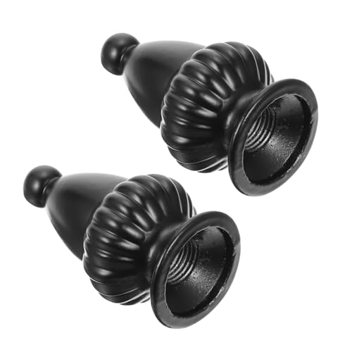 DECOMELODY 2 Stück Teiliges Lampenschirm Dekor aus Schwarzem Aluminium Modernes Design Einfache Montage Innenschraube Stilvolle Tischlampen und Stehlampen Verzierung von DECOMELODY