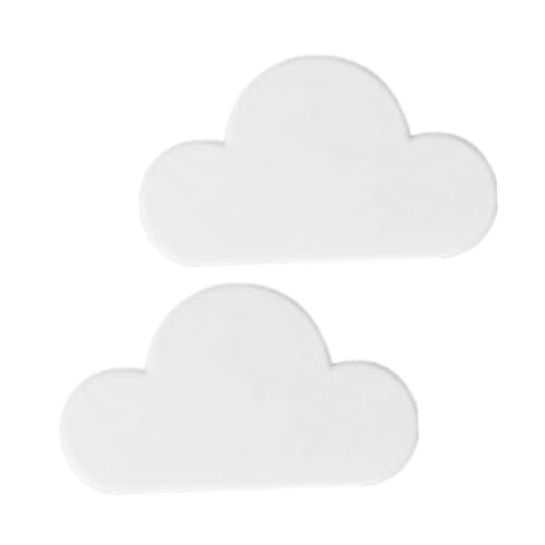 DECOMELODY 2 Stück Teiliges Magnetische Schlüsselhalter Wolkenform ohne Bohren Selbstklebend Weiß Praktischer Wandhaken für Zuhause Einfache Montage ohne Wandbeschädigung von DECOMELODY
