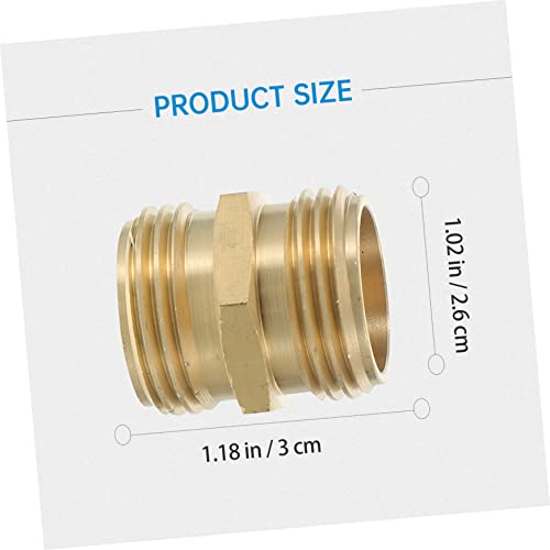 DECOMELODY 2 Stück Teiliges Messing Gartenschlauch Adapter mit Beidseitigem Außengewinde Quick Connect Garten Schlauchverbinder Dicht Schließender Wassersparender Schlauchanschluss für von DECOMELODY