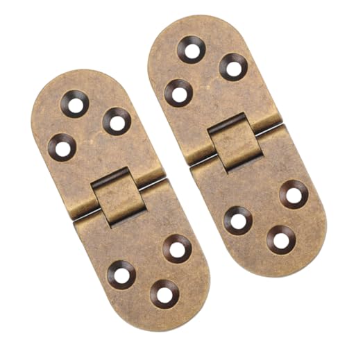DECOMELODY 2 Stück Teiliges Metall Scharnier Bronze Retro Design Langlebig Rostfrei für Schrank Kleiderschrank Unsichtbar Praktisch Einfache Montage von DECOMELODY