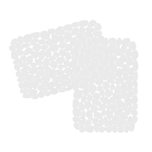 DECOMELODY 2 Stück Teiliges PVC Abflussmatten für Küchenspüle Transparente Rutschfeste Spülbeckenmatte mit Hohlraumdesign Hitzebeständig und Vielseitig als Abtropfunterlage für Geschirr und von DECOMELODY