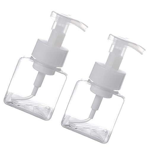 DECOMELODY 2 Stück Teiliges Pumpschaumspender Transparente Nachfüllflaschen mit Schaumfunktion Auslaufsicherer Kosmetikbehälter für Shampoo Lotion und für Reisen und Alltag von DECOMELODY