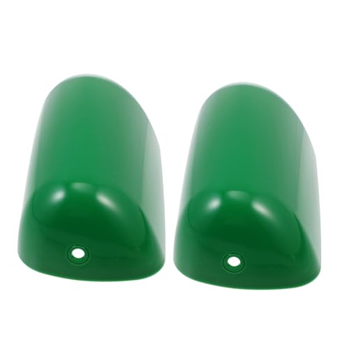 DECOMELODY 2 Stück Teiliges Vintage Lampenschirm aus Kunststoff Wasserdichter Lichtschutz für Tischlampe und Stehleuchte Grüner Retro Lampenschirm für Warme Augenschonende Beleuchtung im von DECOMELODY
