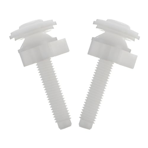 DECOMELODY 2 Stück Toilettensitz Schrauben Kunststoff Schrauben Ersatz Befestigung Wc Sitz Halterung Langlebig Robust für Bad Wc Toilettendeckel Reparatur Zubehör von DECOMELODY