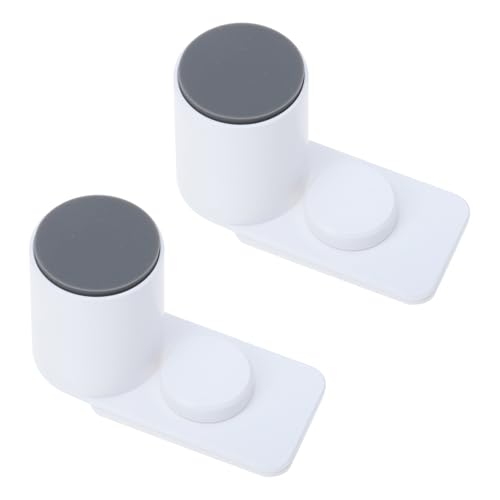 DECOMELODY 2 Stück Türstopper Drehbar Fingerklemmschutz Selbstklebend aus Abs und Gummi für Schutz vor Einklemmen Weiß von DECOMELODY