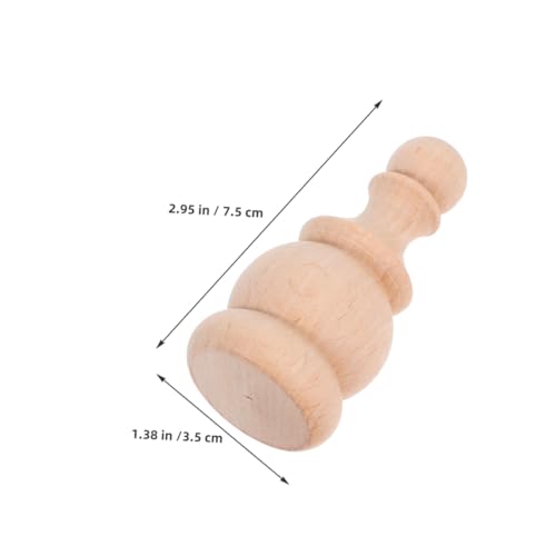 DECOMELODY 2stücke Holz-endstücke Geschnitzt Unbehandelt Dekorativ Für Treppen Bettpfosten Fahnenmast-Spitzen Dübelstangen-aufsatz DIY Einrichtung Handwerk von DECOMELODY