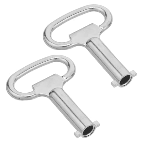 DECOMELODY 2 Stück Universalschlüssel Schlüssel für Elektrokästen Gas Wasserzähler Ventil Entlüftung Heizkörper Mehrzweck Werkzeug Robust für Verteilerschränke und Ventile von DECOMELODY