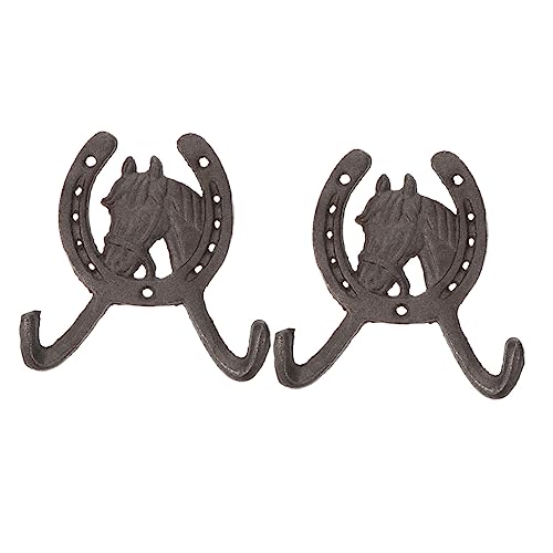 DECOMELODY 2 Stück Vintage Gusseisen Wandhaken Pferdekopf Haken Dekorativ Robust für Garderobe Schlüssel und Hüte Schwarz Landhausstil DECOMELODY 2 Stück Vintage Gusseisen Wandhaken Pferdekopf Haken Dekorativ Robust für Garderobe Schlüssel und Hüte Schwarz Landhausstil von DECOMELODY