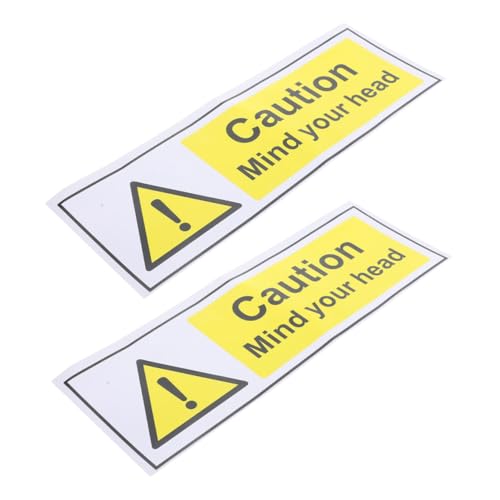 DECOMELODY 2 Stück Wanddekoration Zeichen Straßenschild- Achten Sie Auf Ihr Hauptplakat Wandplakataufkleber Kneipenschild Achten Sie Auf Ihren Kopfaufkleber Warnschild An Der Wand Pp von DECOMELODY