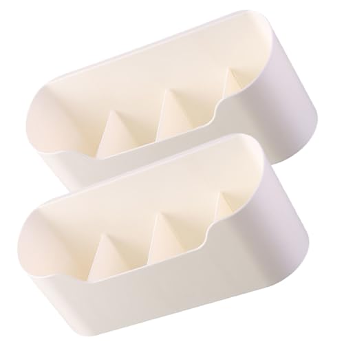 DECOMELODY 2 Stück Wandhängende Aufbewahrungsboxen Beige Abnehmbare Küchen und Badezimmerkörbe Vielseitiger Organizer für Dusche und Haushalt Ohne Bohren Praktisch und Dekorativ von DECOMELODY