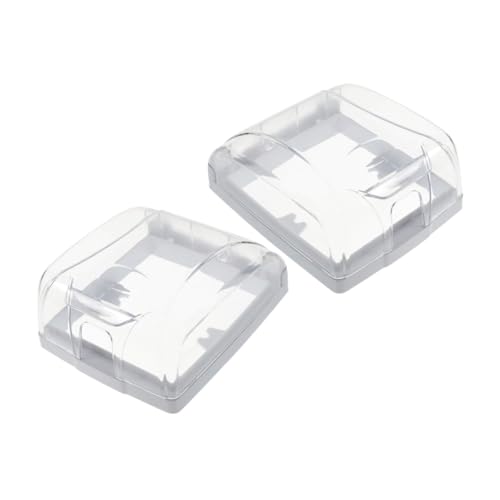 DECOMELODY 2 Stück Wasserdichte Türklingel Abdeckung Regensichere Transparente Schutzhaube aus Robustem Kunststoff Einfache Montage Passend für Außen türklingeln und Zutrittskontrollsysteme von DECOMELODY