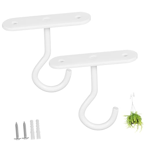 DECOMELODY 2 Stück Weiße Deckenhaken aus Robustem Schwere Pflanzenhalter für Hängende Blumentöpfe Windspiele und Lampen Wand und Deckenmontage Einfache Installation Glatte Oberfläche Hohe DECOMELODY 2 Stück Weiße Deckenhaken aus Robustem Schwere Pflanzenhalter für Hängende Blumentöpfe Windspiele und Lampen Wand und Deckenmontage Einfache Installation Glatte Oberfläche Hohe von DECOMELODY