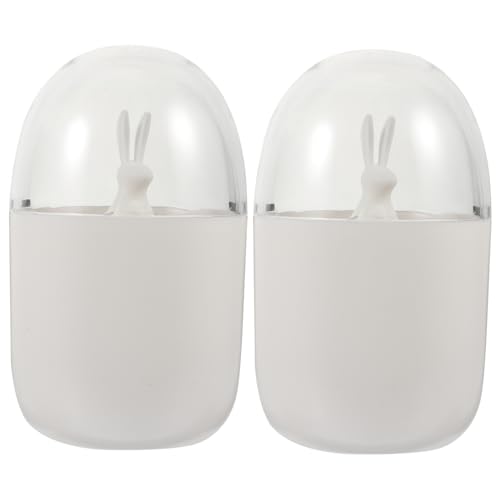 DECOMELODY 2 Stück Zahnstocherhalter Bunny aus Kreativer Zahnstocherbehälter und Wattestäbchen Aufbewahrungsbox Kompakte Organizer für Bad und Küche Praktische Tischdekoration von DECOMELODY