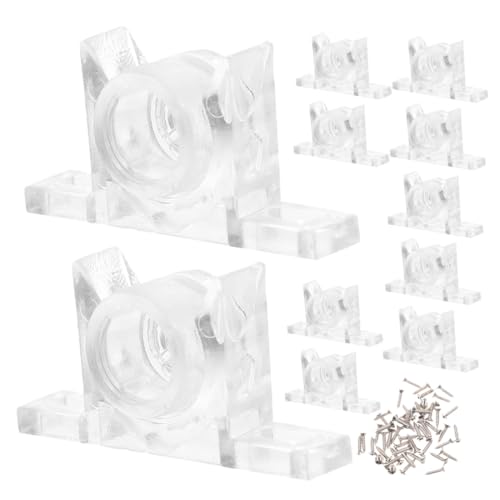 DECOMELODY 20 Sätze Teiliges Transparenter Türanschlagclips mit Schrauben für Küchenschränke und Verstärkter Kugelfangverschluss für Sichere Einfache Montage an Möbelfronten und Schranktüren von DECOMELODY