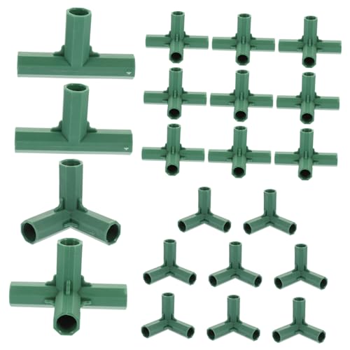 DECOMELODY 20stücke Gartenrahmen Verbindungselemente DREI Und Vier-Wege Für Pflanzenstützen Langlebige Und Flexible Adapter Für Gewächshäuser Für Gartenarbeiten von DECOMELODY