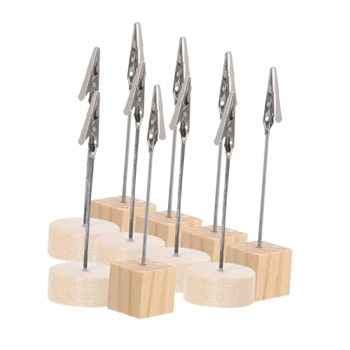 DECOMELODY 20 Stück Esstisch Nummernclip Fotohalter Mit Clip Kartenplatzierungsclips Fotoständer Platzkartenhalter Für Tisch Abendessen Tischkartenhalter Fotocliphalter Holz von DECOMELODY
