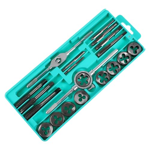 DECOMELODY 20 Stück Handheilschlüssel Einfädler Stirbt Standard Extern Schneiden Einfädeln Faden Intern Taps & Reparatur Windeisen Mit T-griff Tippen Sie Auf Threading -tools Lagerstahl von DECOMELODY