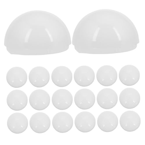DECOMELODY 20 Stück LED Lampenschirm aus PC Halbkugelform Lampenabdeckung für Schminklicht Spiegel Beleuchtung Ersatz für Kosmetikspiegel Licht Schminktisch Zubehör von DECOMELODY