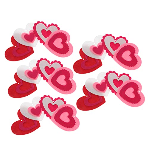 DECOMELODY 20 Stück Teiliges Filz Herz Ornament Valentinstag Hängedekoration Hochzeit Party Deko Langlebig Filzmaterial für Fenster Schlafzimmer Valentinstag Feier DECOMELODY 20 Stück Teiliges Filz Herz Ornament Valentinstag Hängedekoration Hochzeit Party Deko Langlebig Filzmaterial für Fenster Schlafzimmer Valentinstag Feier von DECOMELODY