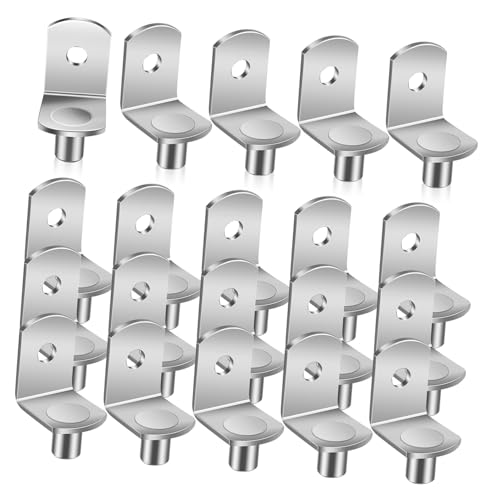 DECOMELODY 20 Stück Teiliges Förmiges Metall Regalbodenträger Stabile Einlegebodenhalter für Schränke Bücherregale und Kleiderschränke Einfache Montage Vielseitig Kompatibel Nickel von DECOMELODY