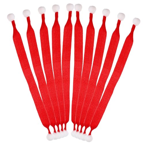 DECOMELODY 20 Stück Teiliges Mini Weihnachtsschal aus Dekorative Puppenschals und Flaschen Deko Vielseitig Einsetzbar als Schneemann oder Weinflaschenschal für DIY Weihnachtsdeko und von DECOMELODY