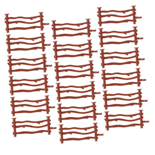DECOMELODY 200 Stück Teiliges Miniatur Farm Zaun Braunrotes Kunststoff Fence Panel Kindersicheres Realistische Gartendekoration für Sandtisch und Puppenhaus Verformungsfest und Ebenmäßig DECOMELODY 200 Stück Teiliges Miniatur Farm Zaun Braunrotes Kunststoff Fence Panel Kindersicheres Realistische Gartendekoration für Sandtisch und Puppenhaus Verformungsfest und Ebenmäßig von DECOMELODY