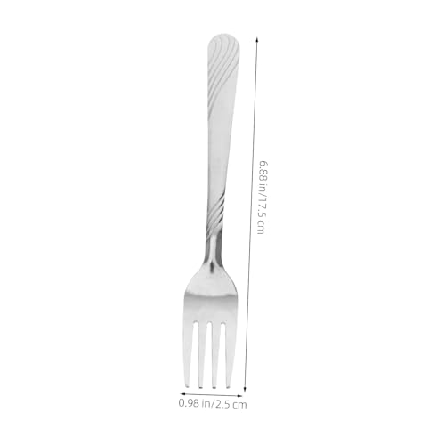 DECOMELODY 24 Stück Teiliges Edelstahl Dessertgabel mit Stilvollem Muster Ergonomischer Griff Spülmaschinenfest Vielseitig für Anspruchsvolle Dinner und Partys Wiederverwendbare Gabeln für von DECOMELODY