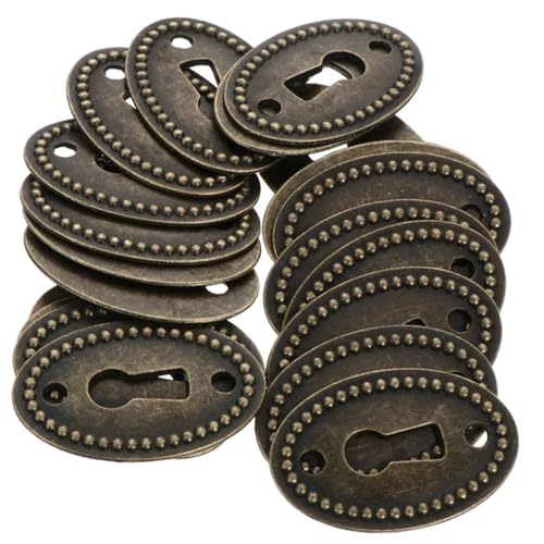 DECOMELODY 24 Stück Teiliges Schlüssel einsatz Antik Dekorative abdeckplatten für Möbel Vintage Escutcheon Plates für Kommoden und Klassisches Closet Decor von DECOMELODY