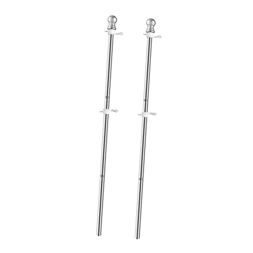 DECOMELODY 2Stücke Flaggenhalter Rostfreier Fahnenmast für Außenbereich Verstellbar für Balkone und Langlebig von DECOMELODY