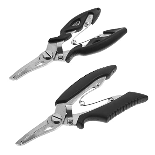 DECOMELODY 2Stücke Multifunktionale Angelscheren Tragbare Kompakte Fischschneider für Geflochtene und Köder für Angler und Outdoor Enthusiasten von DECOMELODY