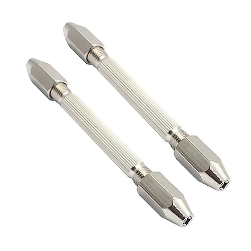 DECOMELODY 2Stücke Präzisions Hexagonal Doppeldorn Bohrer Werkzeugset für Uhrenreparatur Ergonomisches Design Tragbar Robustes Rutschfester Griff für Uhrmacher von DECOMELODY