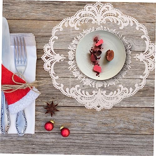 DECOMELODY 2blätter Tischunterlage Dekorative Für Geschirr Retro-tischset Für Esstisch Tassen-tischunterlage Für Party Vintage-tischdeko Schutz Für Hochzeit von DECOMELODY