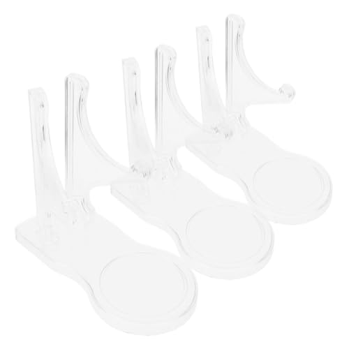 DECOMELODY 3 Stück Acryl Kaffee Teetassen Ständer mit Tellerhalter Stabiler und Rutschfester Organizer für Porzellantassen und Geschirr Eleganter Europäischer Stil für Küche von DECOMELODY
