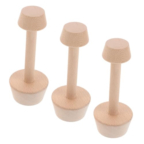 DECOMELODY 3 Stück Doppelköpfige Eierkuchenform Doppelseitige Presse Teigstampfer Doppelseitige Form Teigpresse DIY Dessertwerkzeug Doppelseitiger Stampfer Mini Dessertform Beiges von DECOMELODY