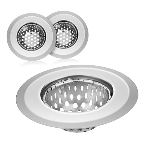 DECOMELODY 3 Stück Edelstahl Spülbecken Abflusssieb Feines Filtersieb Rostfrei Für Küche Bad Waschbecken Großer Abflussfilter Verstopfungsschutz Einfach Zu Reinigen DECOMELODY 3 Stück Edelstahl Spülbecken Abflusssieb Feines Filtersieb Rostfrei Für Küche Bad Waschbecken Großer Abflussfilter Verstopfungsschutz Einfach Zu Reinigen von DECOMELODY