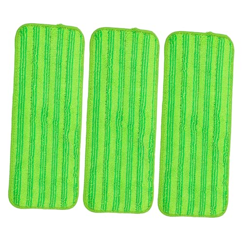 DECOMELODY 3 Stück Mikrofaser Wischmopp Ersatzpads Waschbar Wiederverwendbar Strapazierfähig Für Böden Geeignet Schnelltrocknend Pflegeleicht von DECOMELODY