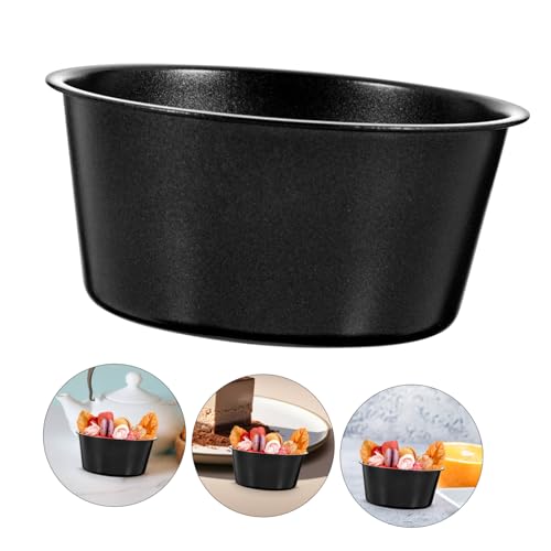 DECOMELODY 3 Stück Runde Pudding Muffinbackform aus Lebensmittelechtem Kohlenstoffstahl Antihaftbeschichtet Vielseitig Einsetzbar für Kuchen Pudding und Desserts Praktische Backform für von DECOMELODY