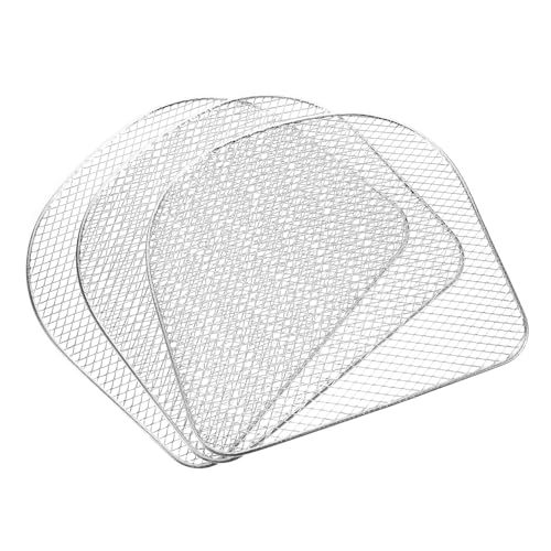 DECOMELODY 3 Stück Teiliges Airfryer Grillrost aus Edelstahl Langlebiges Heißluftfritteusen Zubehör mit Luftzirkulationsfunktion Rostfrei Leicht zu Reinigen Geeignet für Ofen und Backofen von DECOMELODY