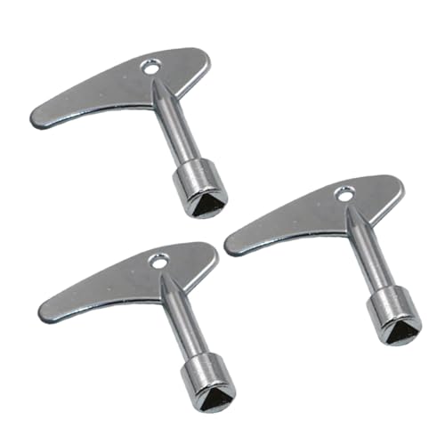 DECOMELODY 3 Stück Teiliges Dreieck innenschlüssel Metall Langlebiges Kompaktes Werkzeug für Wasserzähler Aufzüge und Absperrventile Ergonomisch Gestaltet für Einfachen Einsatz und von DECOMELODY