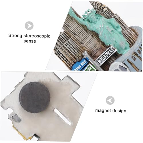 DECOMELODY 3 Stück Teiliges Kreative Harz Kühlschrankmagnete mit Straßen Schild Design Starke Haftkraft Langlebig Farbenfrohes Fridge Decor für Kühlschrank und Haushaltsgeräte von DECOMELODY