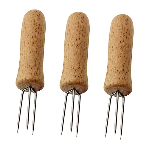 DECOMELODY 3 Stück Teiliges Maisgabeln mit Holzgriff Ergonomische Obstgabeln für Bbq und Grillen für Maiskolben Obst und Gemüse DECOMELODY 3 Stück Teiliges Maisgabeln mit Holzgriff Ergonomische Obstgabeln für Bbq und Grillen für Maiskolben Obst und Gemüse von DECOMELODY