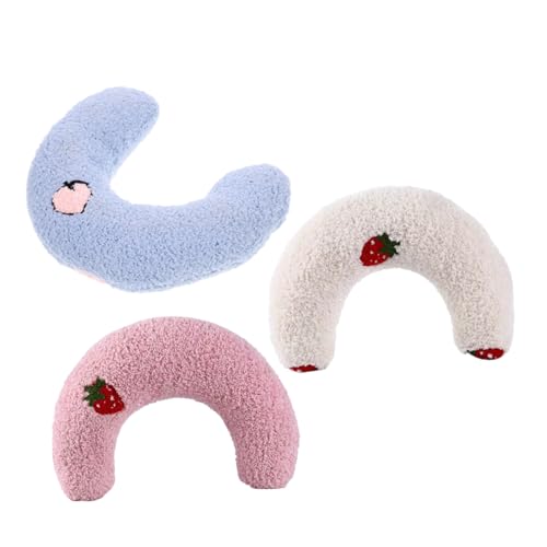 DECOMELODY 3stücke U-förmiges Katzenkissen Für Haustiere Gefülltes Schlafkissen Für Katzen Und Kleine Hunde Schönes Kissen Für Hause Reisen Und Außenbereich Leicht Zu Reinigen von DECOMELODY