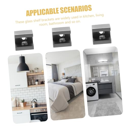 DECOMELODY 3 Stück Verstellbare Glasklemme für Glasregale Dicke Stabile Halterung ohne Bohren Belastbar für Badezimmer Küchen Vitrinen und Weinregale Einfache Montage Dunkles Design DECOMELODY 3 Stück Verstellbare Glasklemme für Glasregale Dicke Stabile Halterung ohne Bohren Belastbar für Badezimmer Küchen Vitrinen und Weinregale Einfache Montage Dunkles Design von DECOMELODY