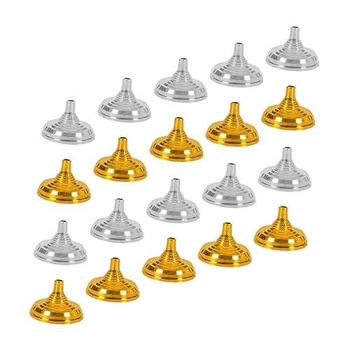 DECOMELODY 30 Stück Teiliges Tischflaggenhalter aus Robustem Goldene und Silberne Runde Flaggenständer für Büro und Verhandlung Stabile Flaggenbasis für Desktop Flaggen und Kleine Fahnen von DECOMELODY