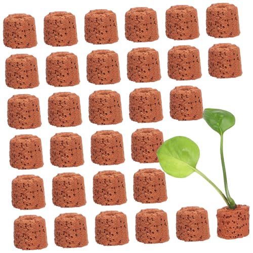 DECOMELODY 30 Stück Wasserpflanzen Fixierring für Aquarium Keramikringe Gewichtsringe zur Pflanzenbefestigung Geeignet für Aquascaping und Dekoration Kleiner Fischbecken Dunkles Rot von DECOMELODY