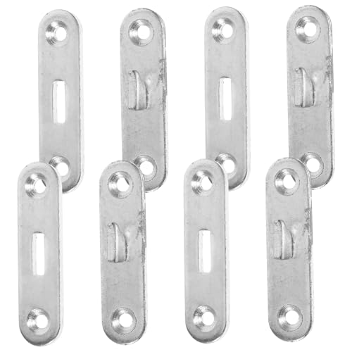 DECOMELODY 4 Paare Bettbeschläge Bettverbinder Metallbett Scharniere Bettrahmen Halterung für Sichere Verbindung und Stabile Unterstützung von Kopfteil und Lattenrost Vielseitig für DECOMELODY 4 Paare Bettbeschläge Bettverbinder Metallbett Scharniere Bettrahmen Halterung für Sichere Verbindung und Stabile Unterstützung von Kopfteil und Lattenrost Vielseitig für von DECOMELODY